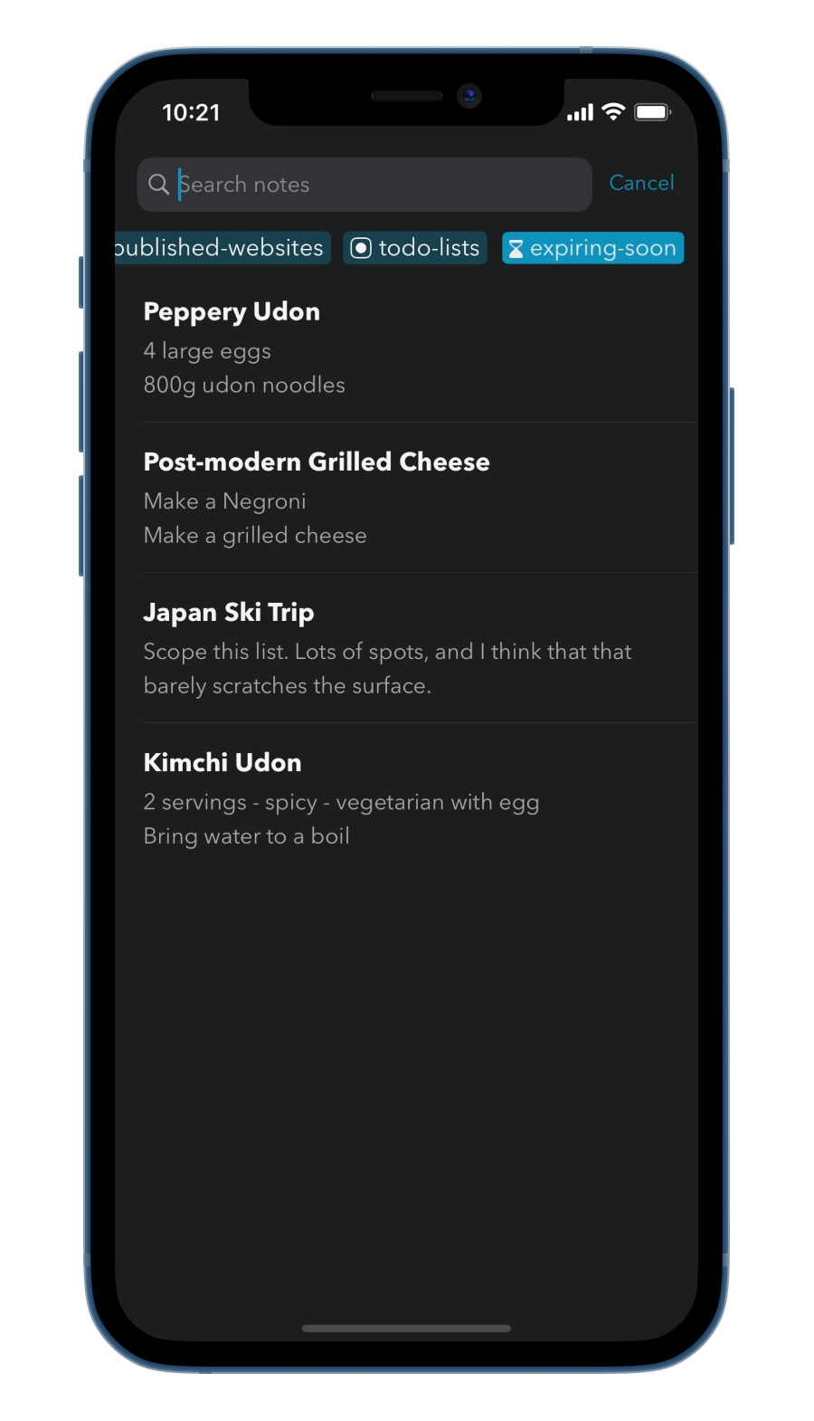 Accent color customization screen in Minimal