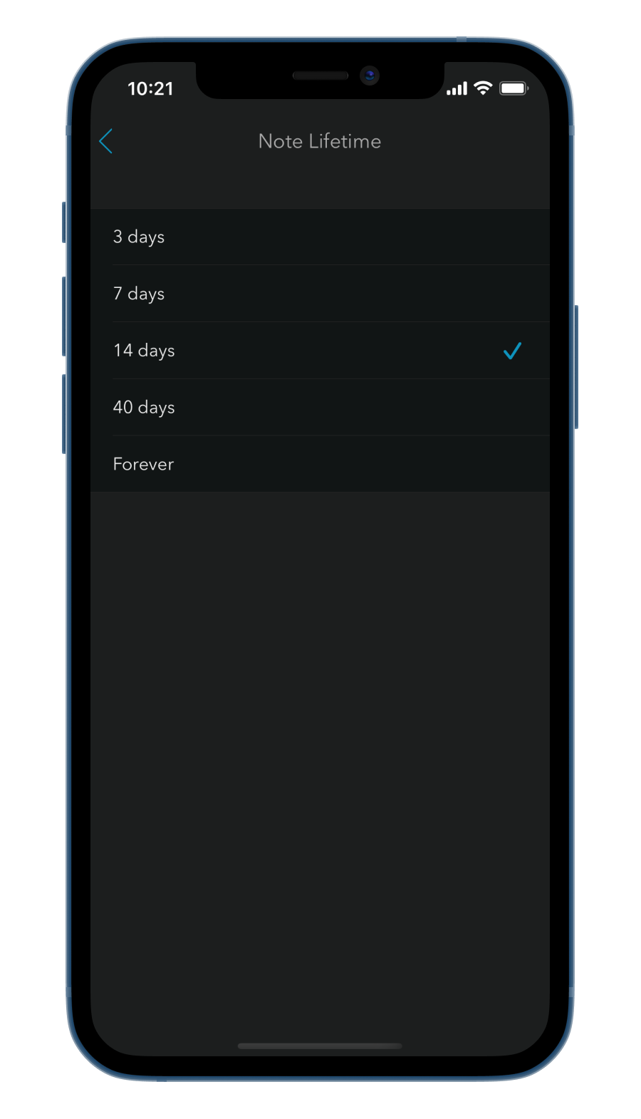 Accent color customization screen in Minimal